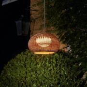 Bover LED-hængelampe Garota, stik grafitbrun/brun