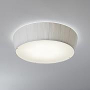 Bover LED-loftlampe Plafonet, Ø 60 cm, hvid, aluminium/stof