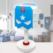 Dalber Blue Hero bordlampe, hvid/blå, højde 30 cm