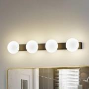 Lucande LED-væglampe til badeværelset Myrra, sort, glas, 60 cm, IP44