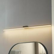 Lucande LED-spejllampe Kivana, sort, aluminium, 120 cm