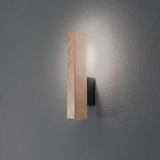 LED-væglampe i træ Teo, fyrretræ, 31 cm, 3000 K