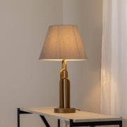 Lazar bordlampe, grå/guld antik, højde 65 cm tekstil/metal