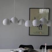Cupolo hængelampe, hvid, jern, længde 101 cm, 7 lyskilder