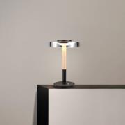 LED-bordlampe Celeste krom/træ 35 cm glas/metal Touchdim