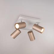 Marley loftspot brun/lysegrå 24 x 24 cm 4 lyskilder metal