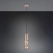 Stream hængelampe, brun, Ø 8 cm, metal, GU10