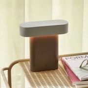 Hübsch LED-bordlampe Sleek, brun/lysegrå jern, PC