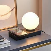 Lindby Junis bordlampe, sort, opladningsfunktion