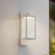 Lucande udendørs LED-væglampe Ferdinand, hvid, metal, 38 cm
