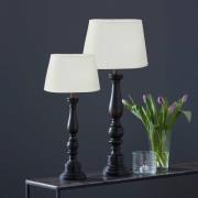 PR Home bordlampe Doris Omera hvid/sort 64 cm stof/træ