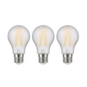 LED-pære Filament mat E27 A60 3,8W 2700K 806 lm 3er