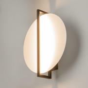 Maytoni LED-væglampe Mira, sort/hvid, højde 30 cm, metal