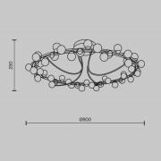 Maytoni LED-loftlampe Tessara, Ø 80 cm, guld/hvid