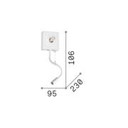 Ideal Lux væglampe Kid sort stof LED-læselampe USB-port
