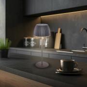LED-bordlampe Brilo unplugged Riffle, 36 cm, antracit