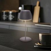 LED-bordlampe Brilo unplugged Riffle, 20 cm, antracit