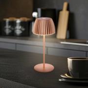 LED-bordlampe Brilo unplugged Riffle, 20 cm, kobber