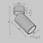 Maytoni Calipso loftspot, sort, drejelig, GU10