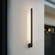 Lindby LED-væglampe Neano, 80 cm, sort, metal, IP54