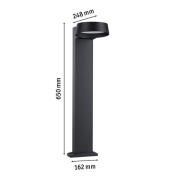 Paulmann Capea Grand, antracit 65 cm aluminium IP44 LED-vejlampe