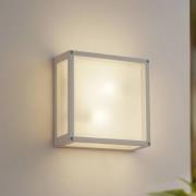 Lucande udendørs væglampe Aurelien, hvid, sensor, 25 x 25 cm