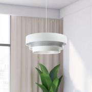 Triniti hængelampe, hvid/sølv, Ø 60 cm, tekstil