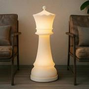 Lucande terrasselampe Majesté, plast, hvid, IP65, 107 cm