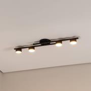 Loftlampe Fragment, sort, længde 86 cm, metal, 4 lyskilder.