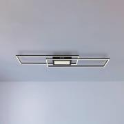 Saunders LED-loftlampe, længde 96 cm, sort, 3D-effekt
