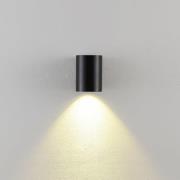Udendørs væglampe CAN, sort, 1 lyskilde, Ø 8 cm IP65 metal GU10