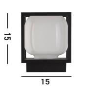 Athens udendørs LED-væglampe, IP54, sort, metal