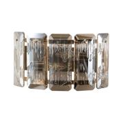 Væglampe Orvin messing antik bredde 33 cm glas/metal 2 lyskilder