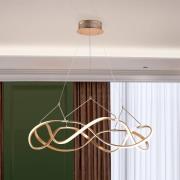 LED-hængelampe Molly, rosaguld, dæmpbar, Ø 80 cm