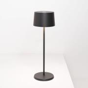 Zafferano Olivia bordlampe batteri IP65 mørkegrå
