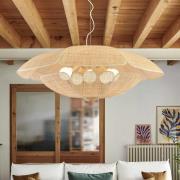 MARKET SET Hængelampe Coquillage, 110 cm, naturfarvet rattan