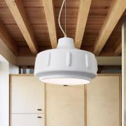 MARKET SET Pendellampe Jimmy, Ø 38 cm, hvid, keramik