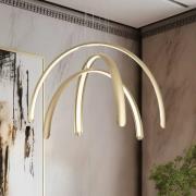 LED-pendellampe Megan, længde 60 cm, guldfarvet, 3 lyskilder.