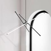 LED-pendellampe Sandy, længde 90 cm, sort, metal