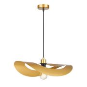 Pendellampe Mas, guldfarvet, Ø 50 cm, metal