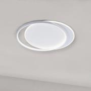 LED-loftlampe Evelyn, hvid, længde 55 cm, metal