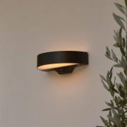 Udendørs LED-væglampe Monay Round, sort, IP44