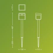 Philips LED-lampe med jordspyd Ezra UE, plast, IP44