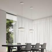 Karman LED-hængelampe BLANCO, Ø 60 cm, hvid, metal