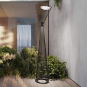 Karman udendørs LED-gulvlampe Ikonika, sort, højde 180 cm IP55