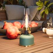 Calex LED-bordlampe med batteri Lavinio, grøn, dæmpbar