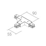 Ivela T-forbindelsesstykke SQUARE 48 V, hvid, beskyttelsesleder til ve...