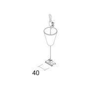Ivela ophæng SQUARE 48 V, sort, pendelhøjde 200 cm