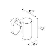 SLV LED-vægspot Noblo, dæmpbar til varm, hvid, 13  cm