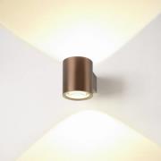 SLV LED-væglampe Oculus, Ø 9 cm, dæmpbar til varmt lys, metal